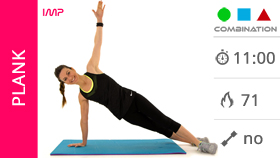 allenamento di tonificazione intenso con varianti di plank