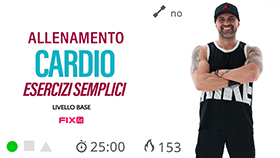 allenamento di facile esecuzione con esercizi cardio con e senza salti