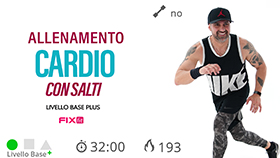 allenamento di facile esecuzione con esercizi cardio con e senza salti