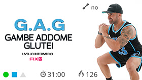 allenamento GAG per tonificare gambe, addominali e glutei con cardio