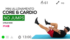 allenamento per l'addome con cardio