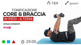 allenamento di tonificazione parte superiore e core