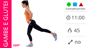 allenamento veloce senza salti con esercizi per gambe e glutei