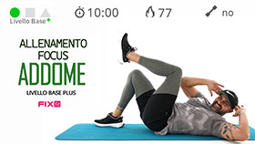 blocco di allenamento veloce con focus addome