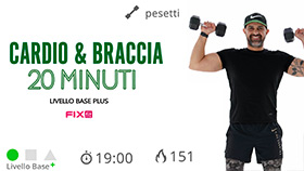 allenamento veloce per braccia con cardio