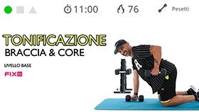 allenamento veloce per tonificare braccia e core