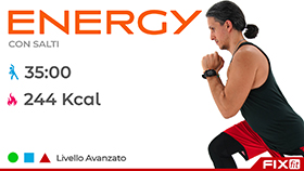 allenamento di aerobica a tempo di musica della durata di 35 minuti