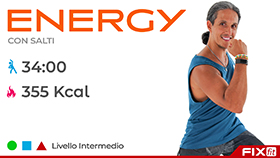 allenamento di aerobica a tempo di musica della durata di 34 minuti