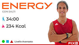 allenamento di aerobica a tempo di musica della durata di 34 minuti