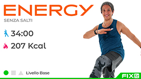 allenamento di aerobica a tempo di musica della durata di 34 minuti