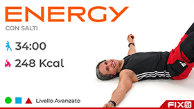 allenamento di aerobica a tempo di musica della durata di 34 minuti