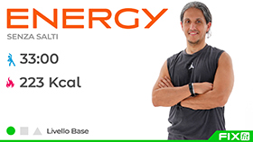 Energy workout senza salti a bassa e media intensità