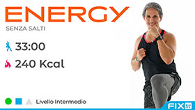 allenamento Energy senza salti a ritmo di musica