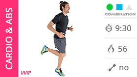 mini workout cardio e addominali in piedi