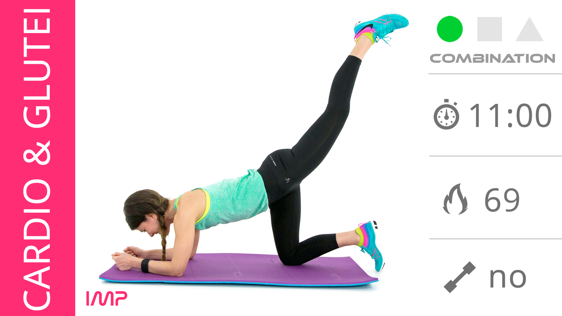 Allenamento Veloce Per I Glutei Sul Tappetino Con Cardio