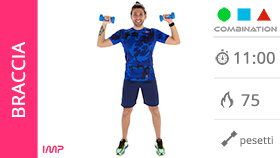 allenamento veloce per tonificare la parte superiore con i pesetti