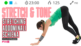 allenamento di allungamento muscolare e tonificazione