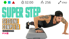 allenamento total body e cardio con step