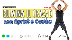 allenamento brucia grassi con sprint e combo