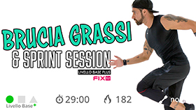 allenamento cardio brucia grassi con sessione sprint