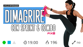 allenamento a circuito con cardio sprint e combo veloce