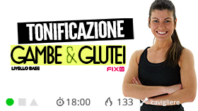 allenamento cardio tone con cavigliere opzionali