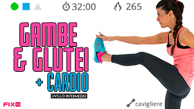 allenamento per gambe e glutei con cardio