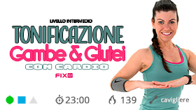 allenamento cardio tone veloce per gambe e glutei