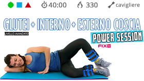 allenamento intenso per glutei, interno ed esterno coscia