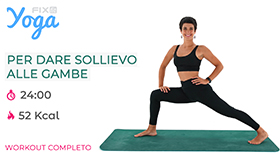 allenamento Yoga Flow per dare sollievo alle gambe