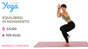 allenamento dedicato all'equilibrio, una condizione che si ricerca continuamente