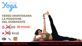allenamento breve della versione completa Verso Anantasana presente nel diario Premium