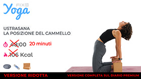 allenamento breve della versione completa Ustrasana presente nel diario Premium