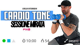 sessione cardio tone veloce con pesetti