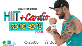 allenamento cardio con 2 blocchi HIIT