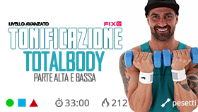 allenamento cardio tone total body con pesetti