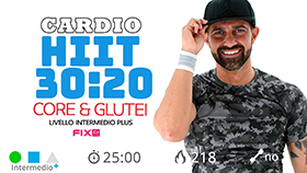 allenamento HIIT + glutei core stability.