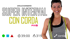 circuito cardio e tonificazione In interval training con corda