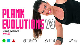 allenamento plank evolution V3 con varianti plank