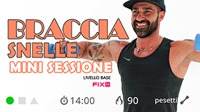 mini sessione per rassodare braccia e spalle con pesetti con cardo