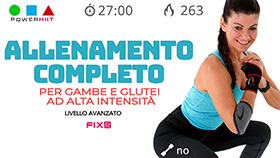 allenamento power HIIT focus brucia grassi e tonificazione gambe e glutei