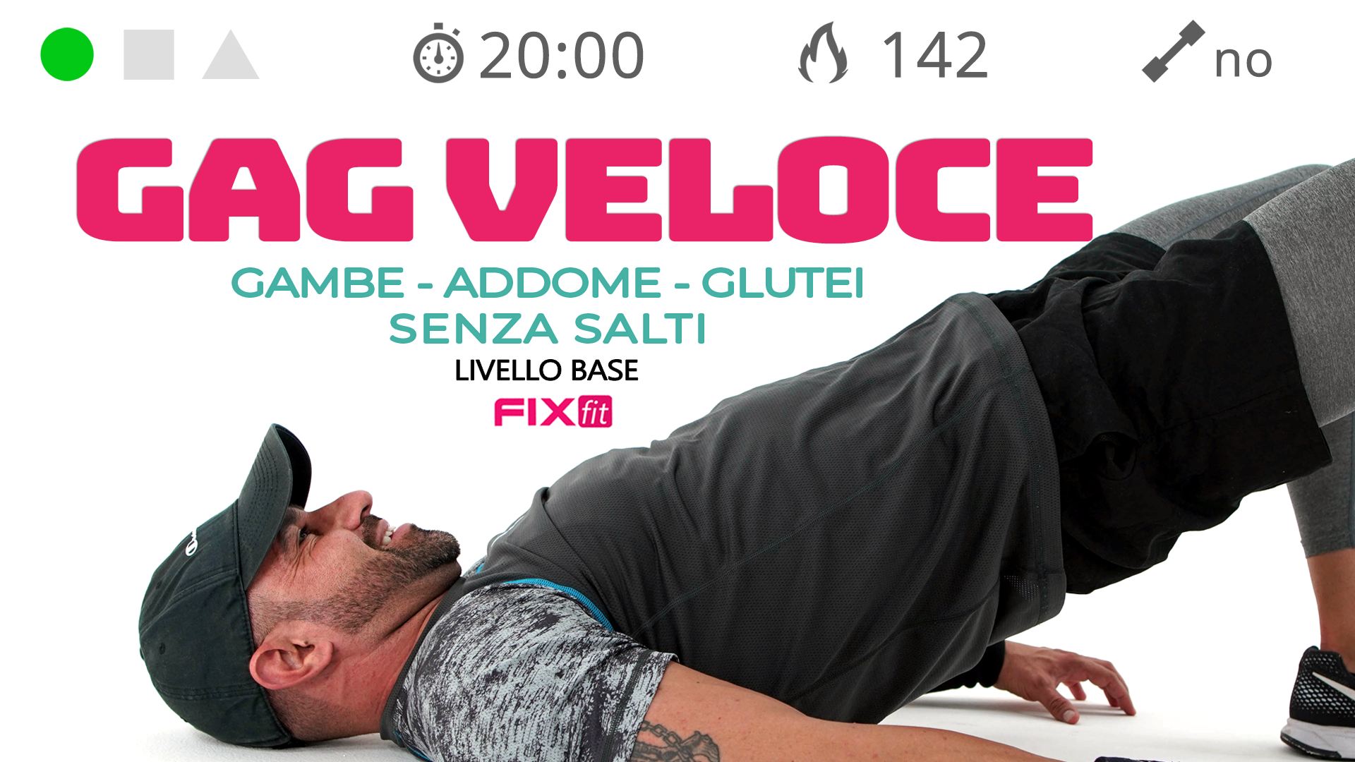 Esercizi GAG! Allenamento Gambe, Addominali e Glutei Senza Salti