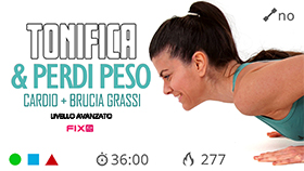 circuito ad alta intensità con HIIT e cardio