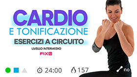 allenamento total body tonificazione e cardio a difficoltà crescente