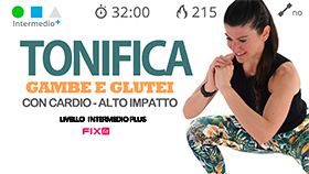 allenamento in interval training con focus gambe e glutei