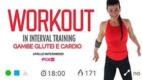 allenamento in interval training con focus gambe e glutei