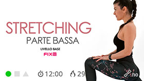 allenamento di stretching per la parte bassa