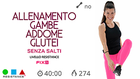 allenamento G.A.G con 4 giri di circuito variando l'ordine di esecuzione ad ogni giro
