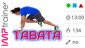 Allenamento di livello avanzato con 8 blocchi da 20 secondi di lavoro tabata